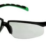 Okulary ochronne 3M™ Solus™ 2000, czarno-zielone oprawki, odporność na zarysowanie (K), szare soczewki IR 1.7, S2017ASP-BLK