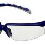 Okulary ochronne 3M™ Solus™ 2000, niebiesko-szare zauszniki, odporność na zaparowanie/zarysowanie, bezbarwne soczewki korekcyjne do czytania +2,5, S2025AF-BLU